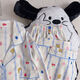 Rongxitu (RONGXITU) cloud cotton pajamas for women in spring and autumn Japanese cartoon bear long-sleeved home clothes for outdoor wear 826# blue striped winnie bear 175 L