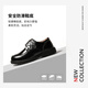 Aokang children's shoes boys' leather shoes 2026 spring new boys' soft sole performance small black shoes Yinglun style boys' shoes