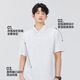 MINISO waffle polo shirt men's summer texture solid color casual versatile simple short-sleeved T-shirt black M