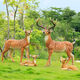 Fiberglass large animal sculpture simulated sika deer ornaments outdoor courtyard garden forest landscape lawn decoration classic doe