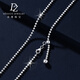 Duozun pt950 platinum necklace for women, sparkling bead chain, platinum diamond necklace, plain chain, sweater chain, women's Chinese Valentine's Day gift, length 50cm, 8.05g, thickness about 1.8mm, adjustable