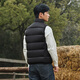 Tambor light down jacket vest for men with short stand-up collar, light and warm, comfortable vest with inner layer TA330033 black 180