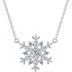 Saturday Fortune Snowflake Necklace Pendant S925 Silver Fantasy Clavicle Chain Birthday Gift J0610598 40+5cm
