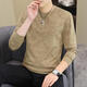 Romon 2025 Camiseta de manga larga de otoño e invernal NUEVA Camiseta de moda de moda europea Camiseta de camisa de base de talla grande de moda para hombres [Jin equivale a 0.5 kg]