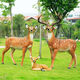 Fiberglass large animal sculpture simulated sika deer ornaments outdoor courtyard garden forest landscape lawn decoration classic doe