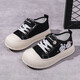 Children's canvas shoes for women 2025 new popular models for men 26-36 soft sole casual breathable Korean style low-top cloth shoes biscuit sole white 27 inner length 17cm