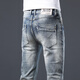 Lee Dprre Jeans Männer 2025 Neues Trend High-End-Riss Frühling Herbst Herbst Männer schlanke Füße Männer Kaffee schwarz 1048 Models 28