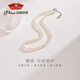 Jingrun Pearl Necklace Jingshu Natural Freshwater Pearl Necklace Highlight Classic Versatile Full Bead Chain Birthday Gift for Women to Wear Jingmei/Nearly Round/5.3-6.3mm42+3cm Lobster Clasp
