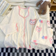 含蕊春季韩版提花睡衣女长袖甜美家居服 JDX-9207T# 170 M