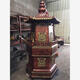 Temple incense burner hexagonal tower type treasure furnace cast iron sutra burning furnace three-story five-story paper burning furnace Buddhist hall ingot furnace iron tower