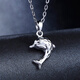 Mingzuan International Platinum Pendant Women's Platinum PT950 Dolphin Necklace Fashionable Versatile Pendant Neck Jewelry as a Birthday Gift for Your Girlfriend PT950 Dolphin Pendant Approximately 0.85g