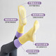 OLOEY Yoga Pilates silicone non-slip socks with spliced socks, colorful dance special training sports fitness mid-calf socks, black, one size fits all, recommended 35-39 one size fits all