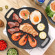 Gabriel outdoor grill pan Korean medical rice stone Teppanyaki non-stick frying pan barbecue plate household convenient cassette stove barbecue plate 32cm