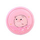 LED Cartoon Cosmetic Mirror Double-sided with Lights Three-tone Dimming Desktop Folding Mirror with Lights to Fill in Light Student Dressing Portable Princess Mirror Pink 8.9*8.9*2.1