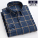 Primavera nueva camisa a cuadros puro algodón a cuadros de manga larga para hombres suéter de papá de mediana edad camisa espesa de algodón 18-673 4xl 44
