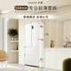 Haier refrigerator produces French multi-door four-door 594mm ultra-thin zero-embedded 491 upgraded one-level energy efficiency dual-frequency air-cooled frost-free commander refrigerator 518 trade-in subsidy EPP ultra-clean system + oxygen barrier dry and wet storage + maternal and infant three-speed temperature change