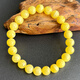 Yuzhi 1 item, 1 certificate, 1 shot, natural Russian raw ore, unoptimized beeswax bracelet, amber bracelet, bead diameter 8.2mm, hand circumference 15.6cm, 6.8g G672