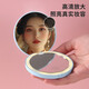 LED Cartoon Cosmetic Mirror Double-sided with Lights Three-tone Dimming Desktop Folding Mirror with Lights to Fill in Light Student Dressing Portable Princess Mirror Pink 8.9*8.9*2.1