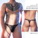Banfishi's new low-waisted hollow men's sexy hot briefs hot girl temptation thong 3201 black