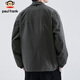 Paul Frank Jacket Men's Spring and Autumn Casual Retro Workwear Jacket Men's Loose Top Windproof Men's Gray Green L