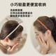 Face wash toothed headband summer women's high-end pressure hair headband broken hair hairpin headdress black