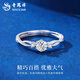 Lao Fengxiang PT950 platinum sparkling ring for women, new platinum ring, birthday gift, Mid-Autumn Festival gift for girlfriend, platinum sparkling ring, about 1.9g, brand gift box