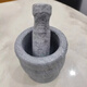 Ye Yu stone garlic mortar garlic pounder original stone garlic masher grinding bowl hammer stone mortar household garlic mortar new model large bluestone hammer