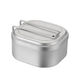 Hanboco aluminum lunch box, hygienic all-aluminum lunch box, nostalgic thickened old-fashioned lunch box factory outdoor camping aluminum lunch box lunch box, sandblasted handle 950ml