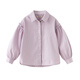 DAVE&BELLA new spring pure cotton girls' shirts, medium and large children's long-sleeved shirts, stylish children's tops, little girl's clothes, gray purple, in stock, 160 cm (recommended height 150-160cm)