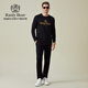 Raidy Boer/Raidi Boer Air Layer 2025 Autumn Men's Hot Diamond Flocking Logo Round Neck Sweatshirt 6008 Black M /170/48
