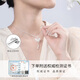 Gin Qianhui 999 sterling silver butterfly necklace for women 2025 new high-end light luxury pendant birthday gift for girlfriend and wife Junying necklace/999 pure silver + merchant delivery/written greeting card High-end Valentine's Day gift for girls/rose gift box for wife/with jewelry certificate