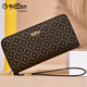Goldlion Card Holder Wallet Two-in-One Women's Bank Card Holder ID Bag Women's Light Luxury 2025 New Card Holder Wallet One-In-One Burgundy Official Genuine One Counterfeit Penalty Ten