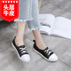 Yagroi Wenzhou zapatos blancos pequeños de cuero para mujer primera capa de piel de vaca Mako 2025 nuevos zapatos individuales de boca poco profunda de verano zapatos de suela blanda un pie 12809 forma de pie normal de mediana edad blanca 34