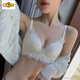 MORTEN SOLUM Big Brand New Victory Lace Small Breast Push Up Bra Feminine Wireless Upper Breast Holding Girls Bra Champagne White Set 70A Size 32