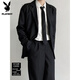 Playboy (PLAYBOY) black two-button DK suit uniform suit college style student style suit spring and autumn single piece suit jacket M Collect and follow for priority delivery