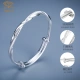 Chinese Jewelry Mother's Day 520 Valentine's Day Gift Mobius Ring Silver Bracelet Women's Football Silver 999 Bracelet Jewelry Birthday Gift for Mom Girlfriend Wife