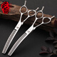 Xuanniao professional pet curved tooth scissors thinning scissors Teddy Pomeranian dog grooming pet shop beauty finishing 7-inch curved teeth