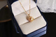 Only double pearl gold bead pendant 18K gold necklace 10-11mm thick gold tea gold perfect round strong light flawless gift AU750 10+K gold temperament pendant