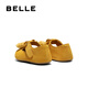 Belle (Belle) Xiaoman's same cute cat-embellished buckle Birkenstock shoes for girls, shopping mall style comfortable toast shoes 68120C85 yellow 33