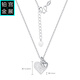 Gongzhan pt950 platinum love pendant genuine platinum heart-shaped necklace for women 2025 new style birthday gift for girlfriend pt950 platinum love pendant necklace about 5.2 grams