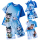 2025 new swimsuit for children and boys, short-sleeved sunscreen, quick-drying hot spring swimsuit, middle and older children Nezha cartoon swimsuit 23-Ao Bing L LL suitable for weight 20-40Jin Jin is equal to 0.5 kg