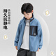 Zuoxi Boys' Polar Fleece 2025 New Jacket Autumn Children's Fever Antistatic Fleece Jacket Dark Gray 140