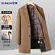 
Romon [with cashmere] wool woolen coat for men's mid-length slim fit autumn and winter removable gooseberry jacket
