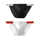 Catman MIIOW high-square briefs men's underwear 2025 new ice silk sexy pure and scarless thin strap thong red white + black 2XL
