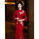 ROMON toasting dress for women autumn 2026 new petite bride style wedding engagement new Chinese fishtail cheongsam dress Phoenix Yu Fei M