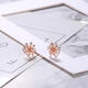 Chao Acer Snowflake 18K Gold Earrings Rose Gold Color Gold Earrings for Girlfriend Birthday Gift YD
