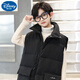 Disney boys' vest autumn and winter 2025 new winter fashionable outer vest medium and large children's warm thickened casual jacket black 130 cm