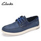 Qile echte Leder Clark Herrenschuhe Frühlings- und Sommersegelschuhe Ein-Fuß-Loaf-Schuhe Bohnenschuhe, die lässige Lederschuhe braun 42