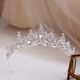 Shijun (SHIJUN) Japanese and Korean crown tiara bridal wedding hair accessories super shiny rhinestone small crown wedding adult silver princess jewelry crown + veil