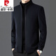 Pierre Cardin 100% pure wool jacket men's stand collar 2025 autumn and winter new high-end business casual executive dad woolen jacket 11597 gray stand collar style XL 180/96A